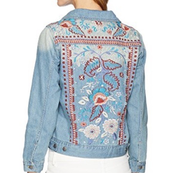 Johnny Was Oman Heavily Embroidered Denim Jacket NWT - Picture 9 of 9